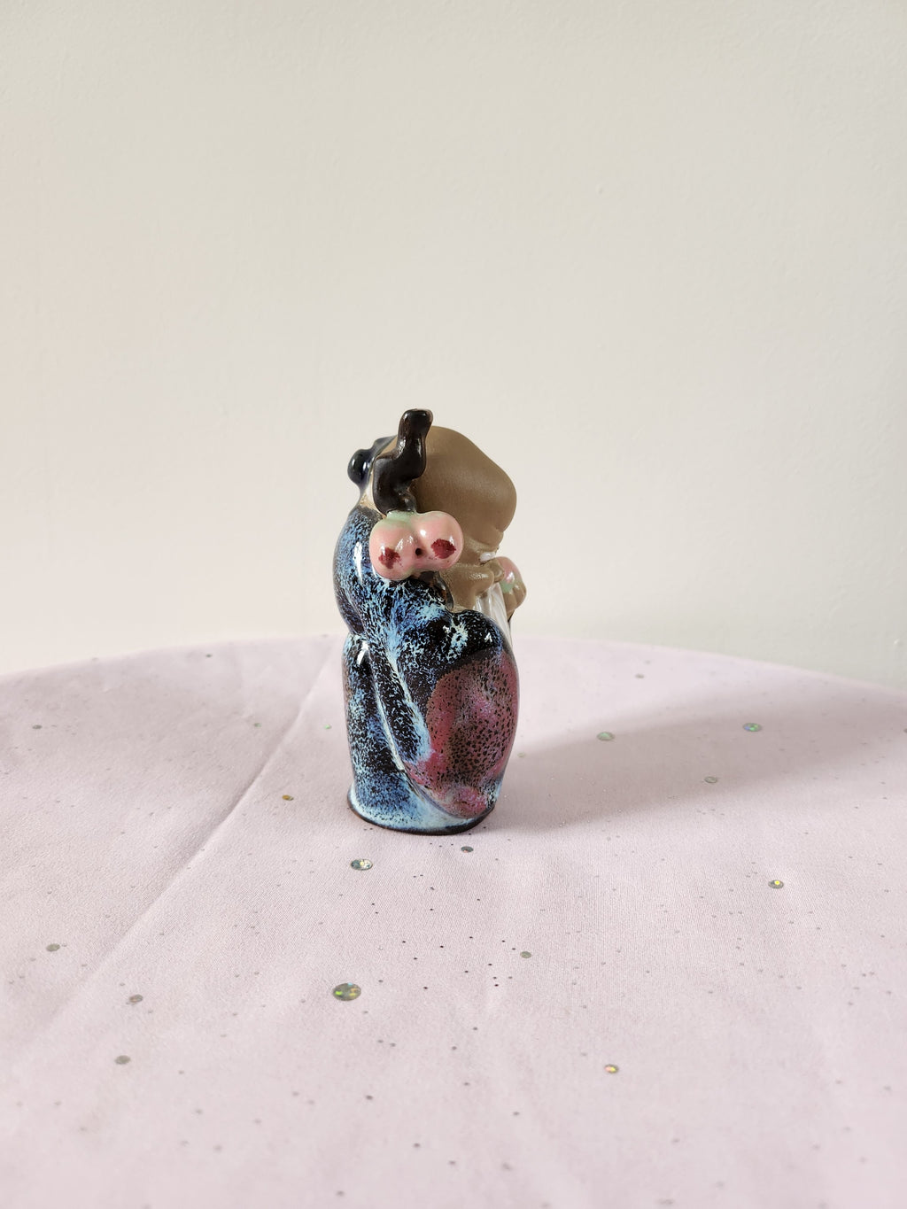 Vintage Japanese Ceramic Figurine – Mid‑Century Netsuke‑Style Ornament (Stamped)
