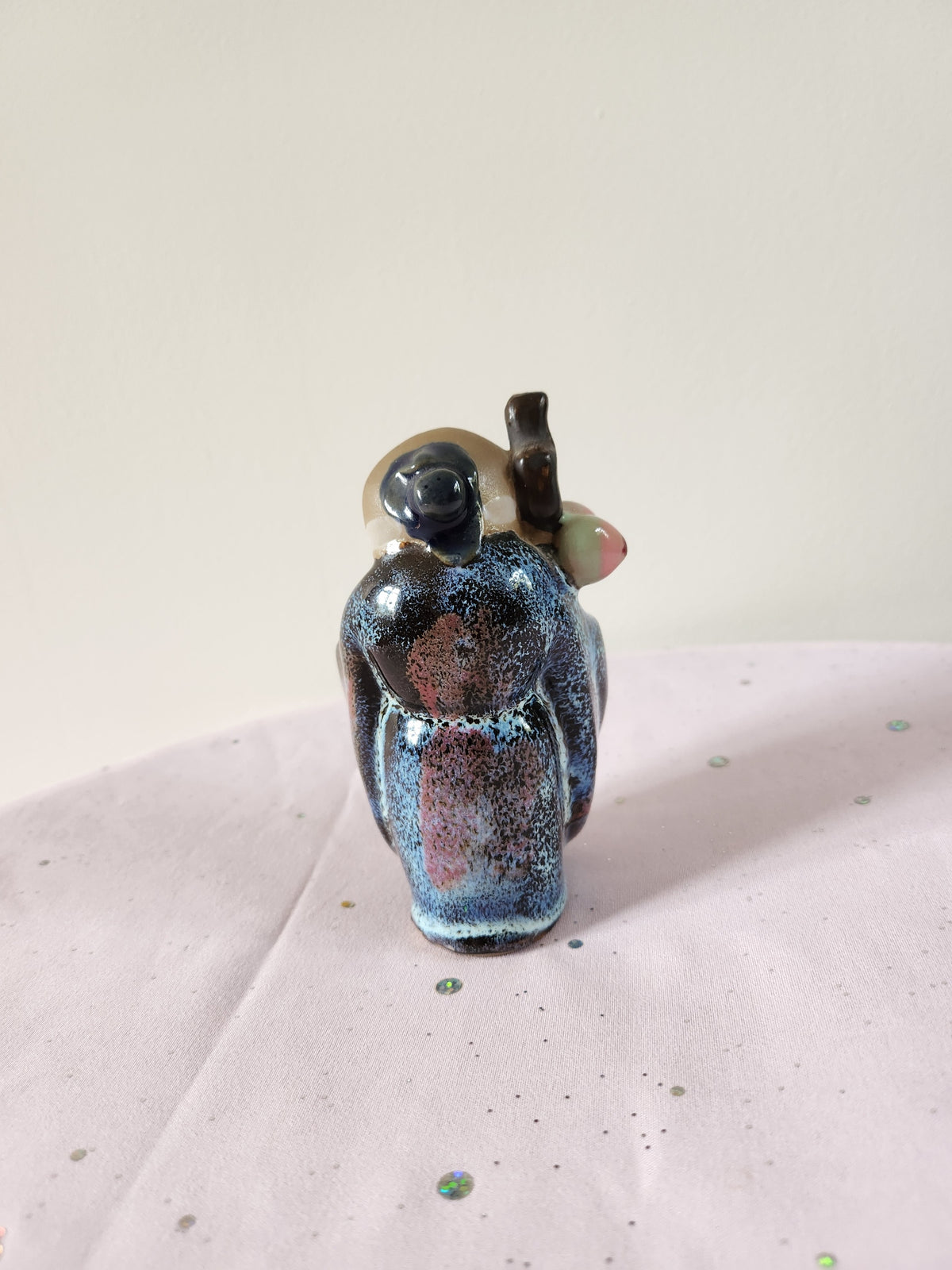 Vintage Japanese Ceramic Figurine – Mid‑Century Netsuke‑Style Ornament (Stamped)