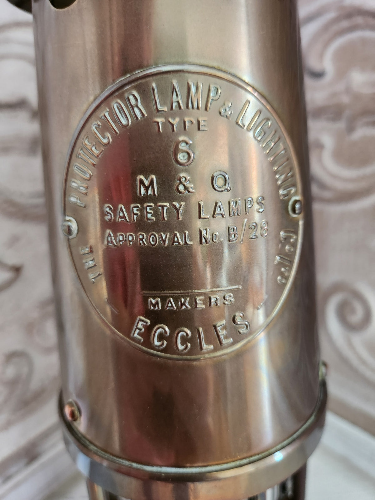 Protector Lamp & Lighting Co Type 6 M&Q Miner’s Safety Lamp – Eccles England
