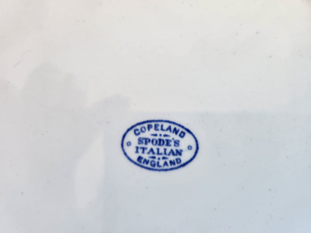 Vintage Copeland Spode Italian Handled Serving Dish Circa 1890–1930 Blue & White