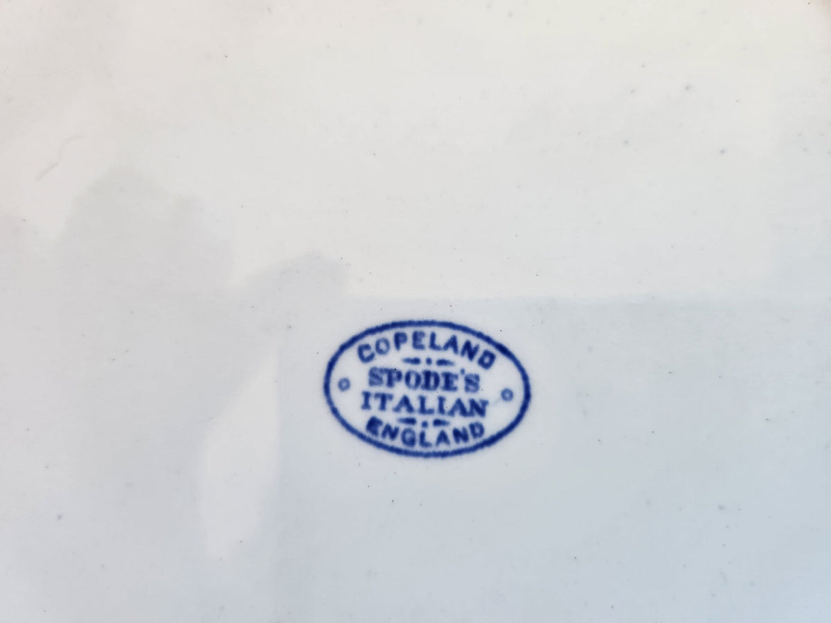 Vintage Copeland Spode Italian Handled Serving Dish Circa 1890–1930 Blue & White