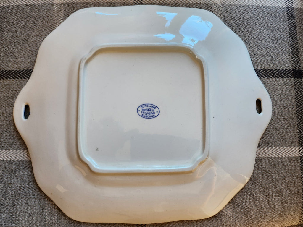 Vintage Copeland Spode Italian Handled Serving Dish Circa 1890–1930 Blue & White