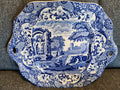 Vintage Copeland Spode Italian Handled Serving Dish Circa 1890–1930 Blue & White