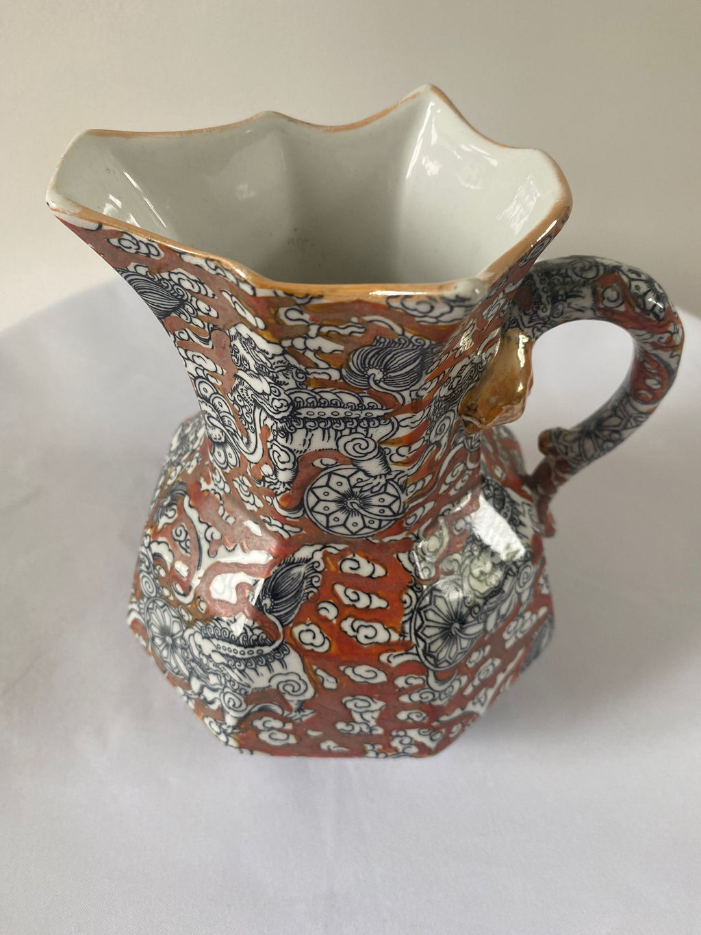 Antique Mason's Patent Ironstone Jug – Bandana Pattern, Mid-Victorian, c.1850–1880