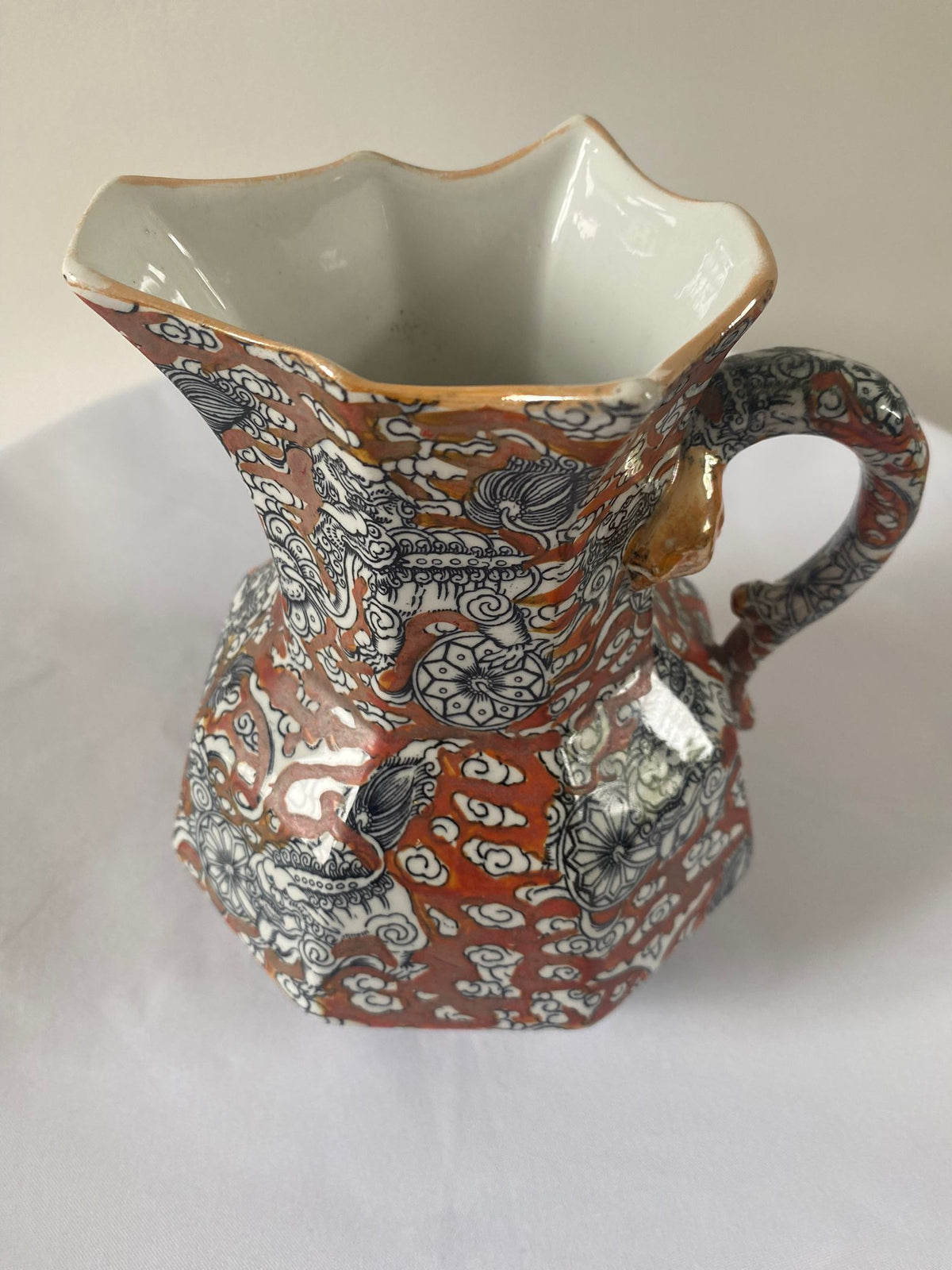 Antique Mason's Patent Ironstone Jug – Bandana Pattern, Mid-Victorian, c.1850–1880