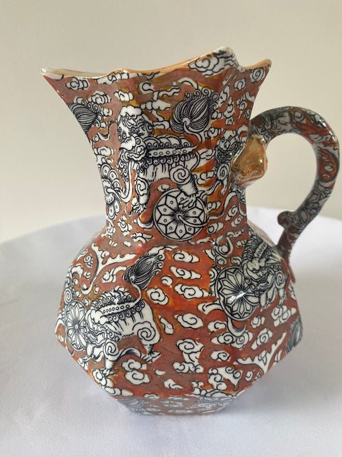Antique Mason's Patent Ironstone Jug – Bandana Pattern, Mid-Victorian, c.1850–1880