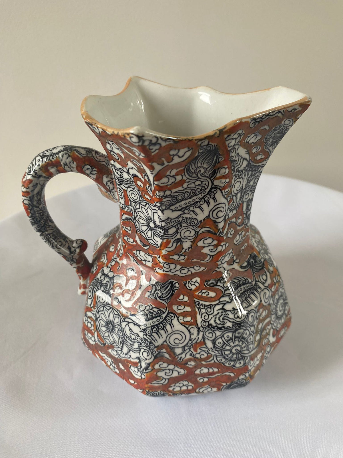 Antique Mason's Patent Ironstone Jug – Bandana Pattern, Mid-Victorian, c.1850–1880