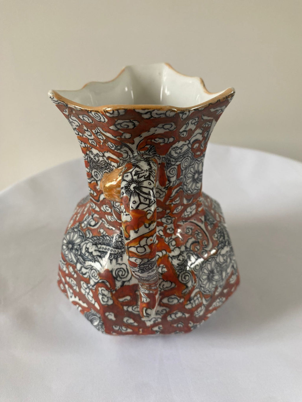 Antique Mason's Patent Ironstone Jug – Bandana Pattern, Mid-Victorian, c.1850–1880