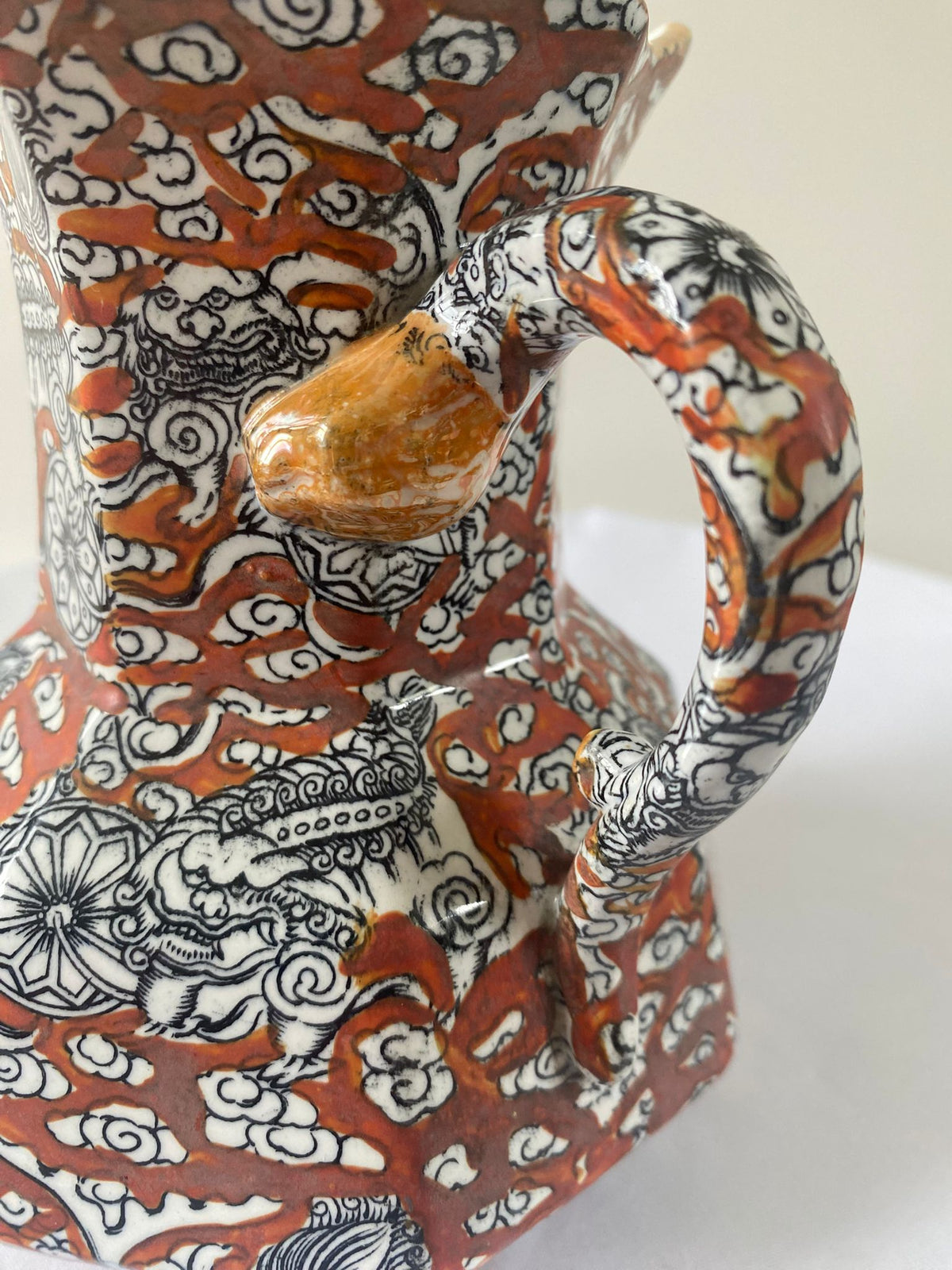 Antique Mason's Patent Ironstone Jug – Bandana Pattern, Mid-Victorian, c.1850–1880