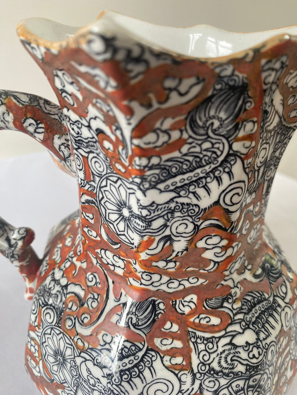 Antique Mason's Patent Ironstone Jug – Bandana Pattern, Mid-Victorian, c.1850–1880