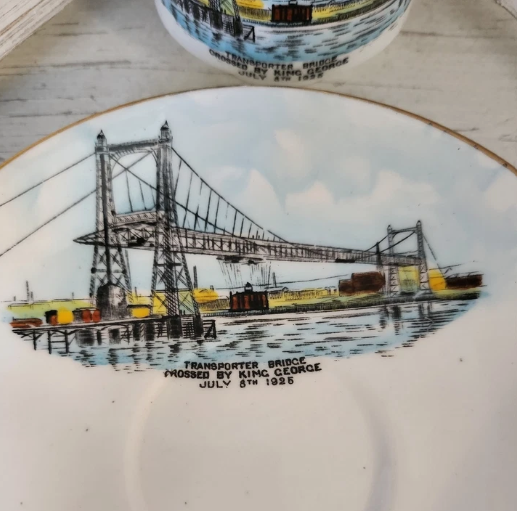 Runcorn–Widnes Transporter Bridge 1925 King George V Commemorative Cup & Saucer
