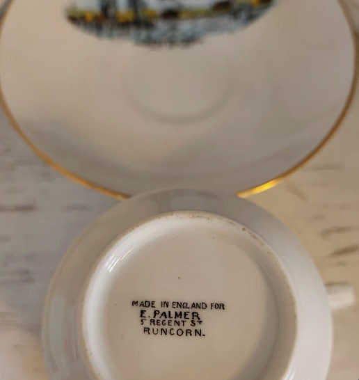 Runcorn–Widnes Transporter Bridge 1925 King George V Commemorative Cup & Saucer