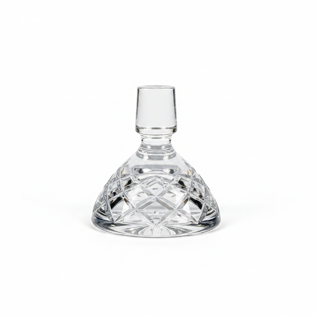 Vintage Cut Glass Decanter – Diamond Pattern Barware