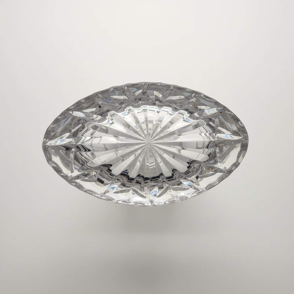 Vintage Cut Glass Decanter – Diamond Pattern Barware