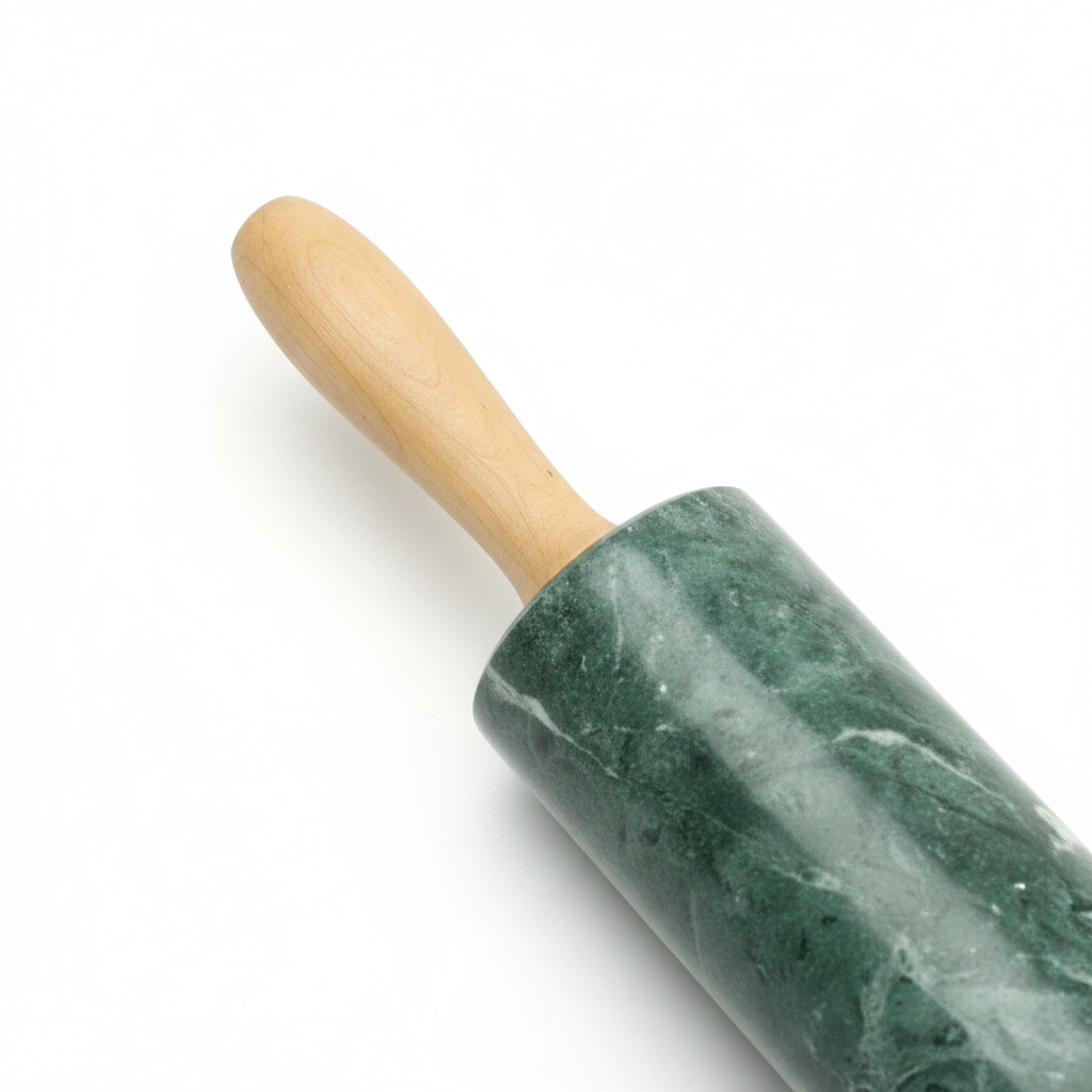 Heavy Green Marble Rolling Pin & Pastry Board – Vintage Kitchen Set