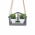 Lutyens Hanging Bird Feeder & Planter – Slate Grey, Wildlife World, Jute Rope