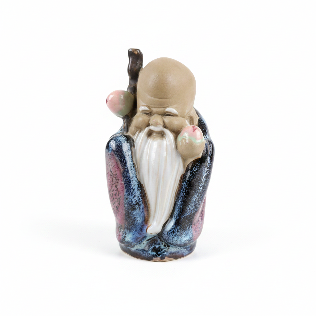Vintage Japanese Ceramic Figurine – Mid‑Century Netsuke‑Style Ornament (Stamped)