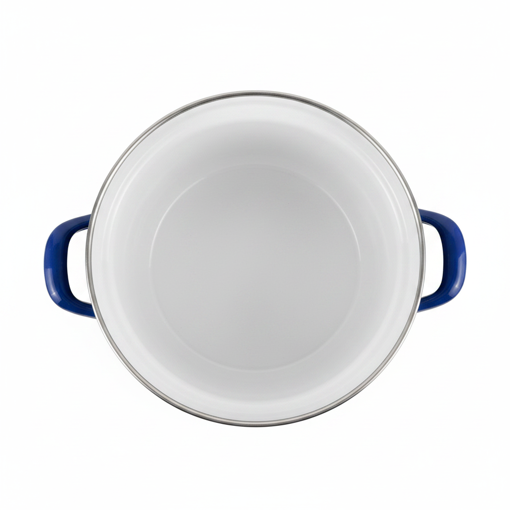 Herma Vintage Enamel Casserole Set – Cobalt Blue Folk Floral, West Germany