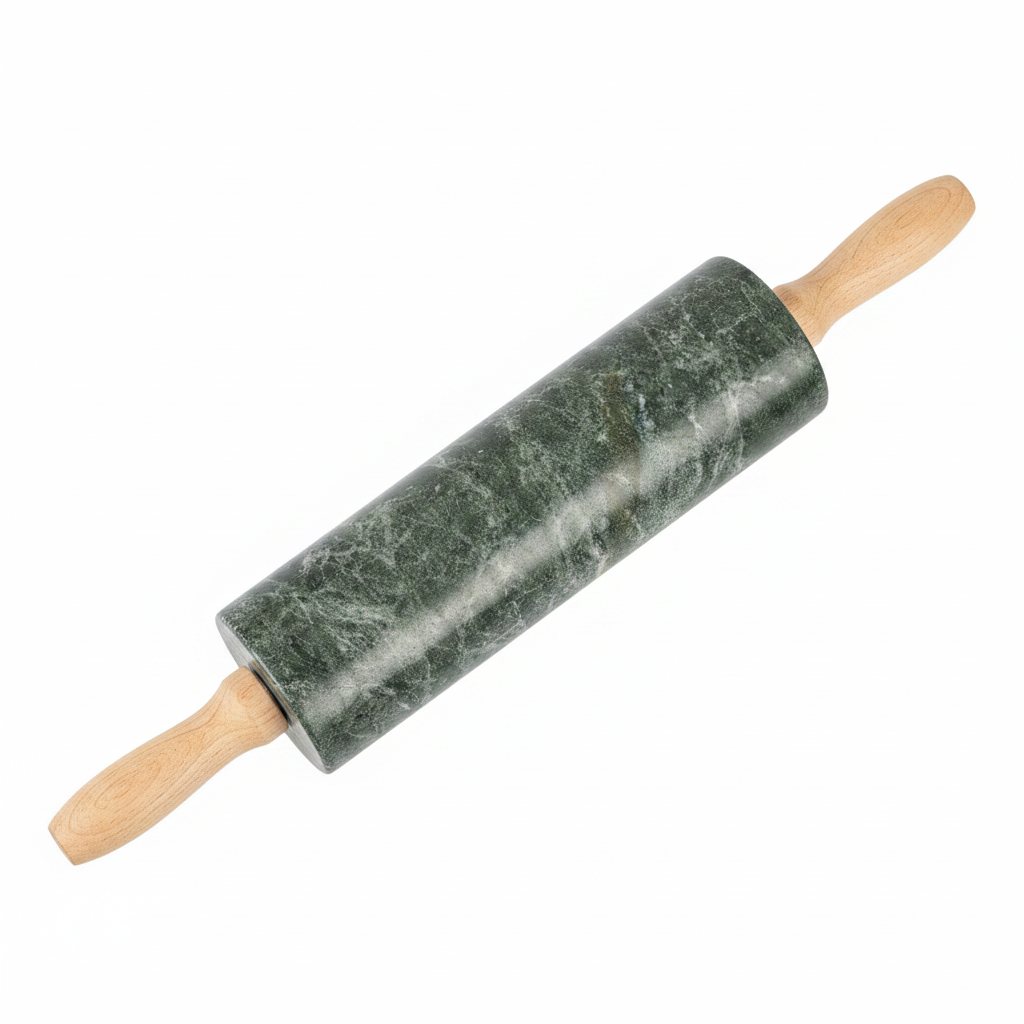 Heavy Green Marble Rolling Pin & Pastry Board – Vintage Kitchen Set